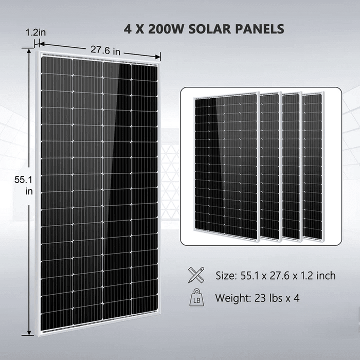 SunGold Power - Off-Grid Solar Kit 3,000W 24V Inverter 120V Output Lithium Battery 800 Watt Solar Panel SGKT-3PRO - ShopSolar.com