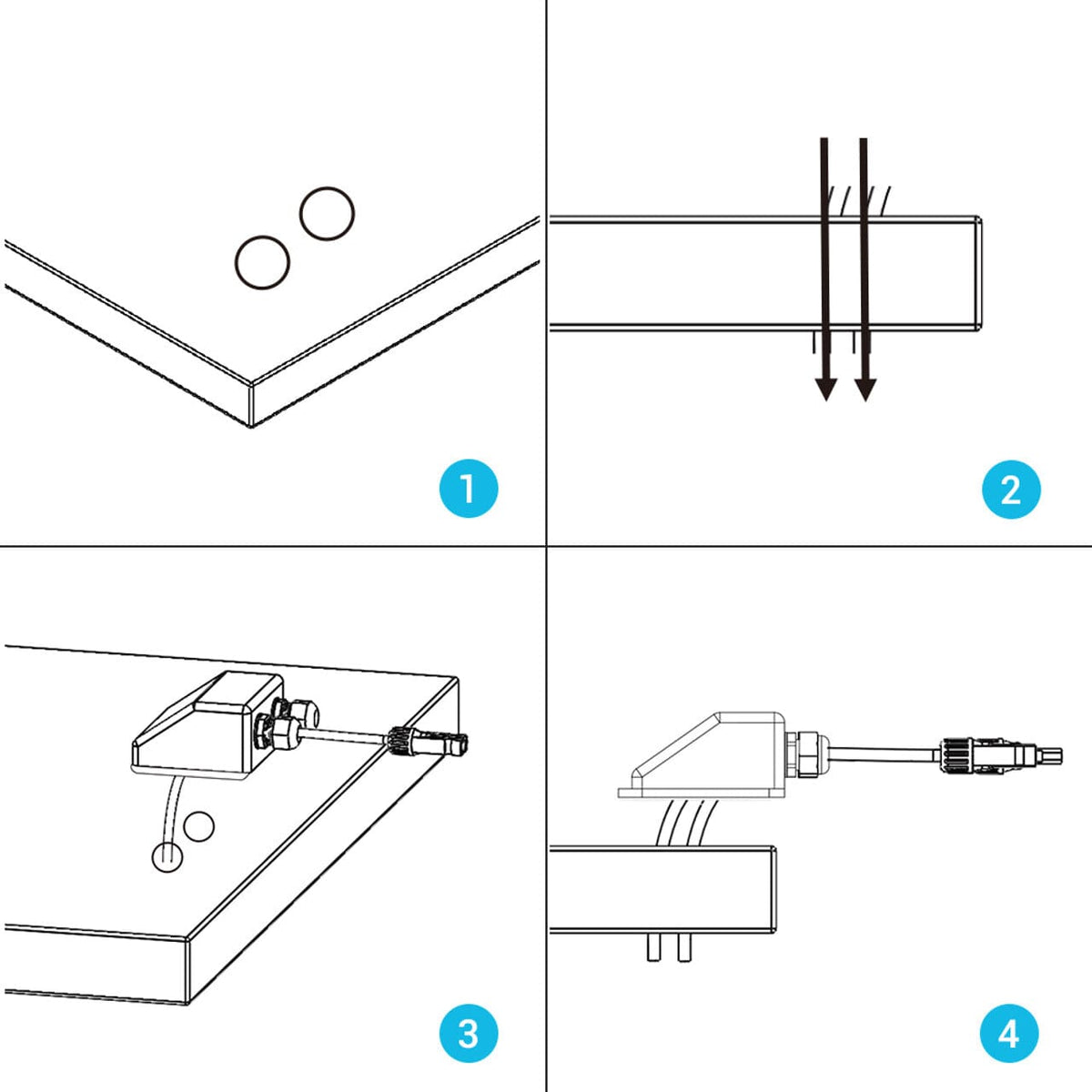 Renogy Solar Double Cable Entry Gland - ShopSolar.com