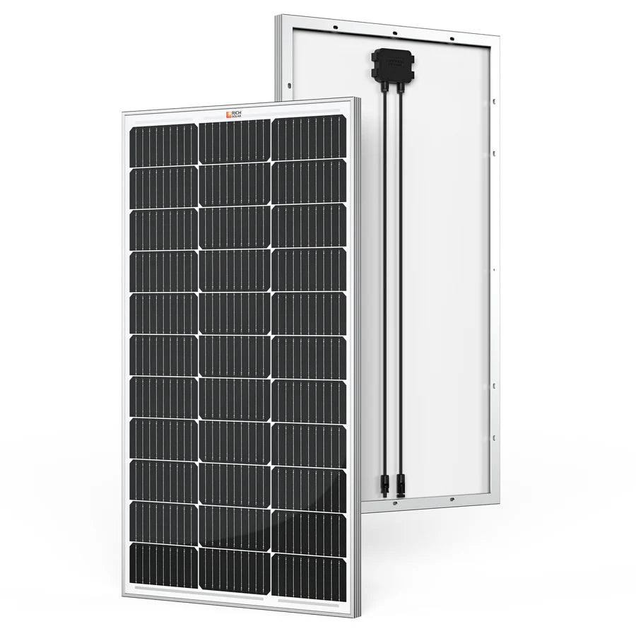 MEGA 100 | 100 Watt Solar Panel | Premier 12V Off-Grid Solar Panel for Vans, Campers, Boats | 25-Year Output Warranty | UL Certified - ShopSolar: Complete Solar Kits + Lifetime Customer Support
