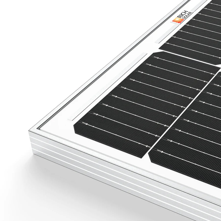 MEGA 100 | 100 Watt Solar Panel | Premier 12V Off-Grid Solar Panel for Vans, Campers, Boats | 25-Year Output Warranty | UL Certified - ShopSolar: Complete Solar Kits + Lifetime Customer Support