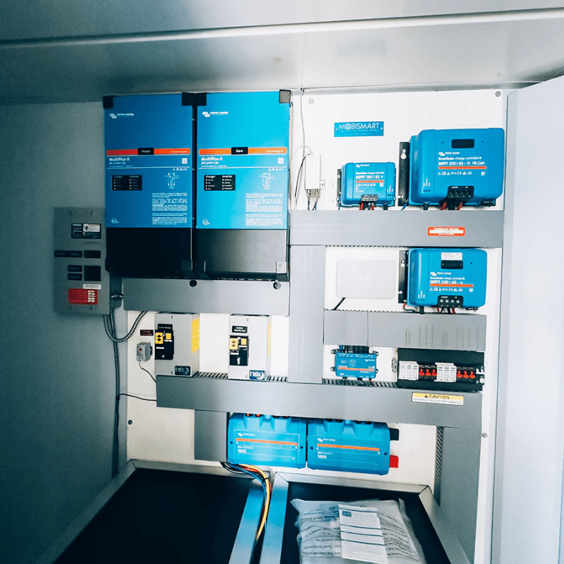 Li-Cube Microgrid Kit | 4.8kW Solar + 20.48–40.96kWh Lithium Storage | Dual Multi-Plus Inverters | Plug-and-Play Containerized Power - ShopSolar: Complete Solar Kits + Lifetime Customer Support