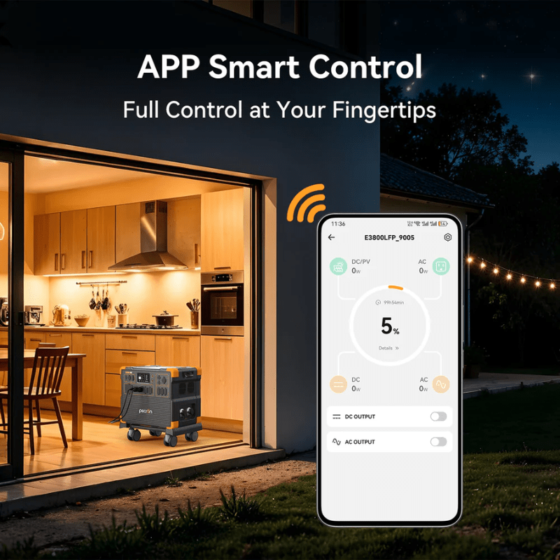 Pecron E3800LFP Portable Power Station | 4,200W 3,840Wh LiFePO4 | 3,000W Solar + 3,200W AC Fast Charging | UPS | Expandable | 3+2 Yr Warranty - ShopSolar: Complete Solar Kits + Lifetime Customer Support