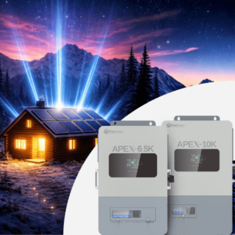 BigBattery APEX 6.5K Hybrid Off-Grid Inverter | 6,500W 120/240V Split-Phase | Dual MPPT 10kW | 48V | UL1741 | 5-Year Warranty - ShopSolar: Complete Solar Kits + Lifetime Customer Support