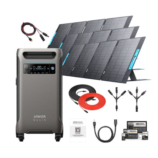 Anker SOLIX F3800 - 3,840Wh / 6,000W Solar Power Station + Anker 400W Solar Panel - Choose Your Custom Bundle | Complete Solar Kit - ShopSolar.com