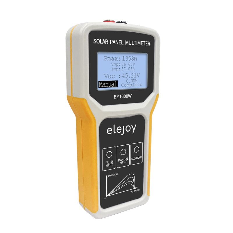 Elejoy 1600W MPPT Solar Panel Multimeter & Watt Meter | Portable PV Performance Tester | No Battery Required | Includes MC-4 & Alligator Clips