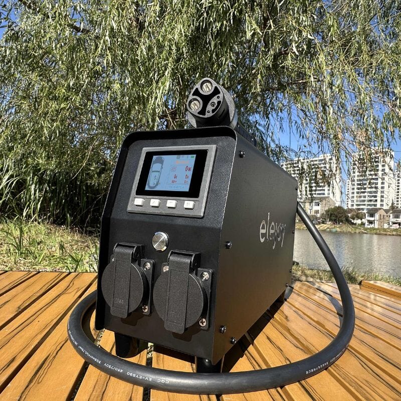 Elejoy 3000W Tesla V2L Power Discharger | 3.3kW Output | 120V/240V Dual Voltage | NACS Compatible | 1-Year Warranty