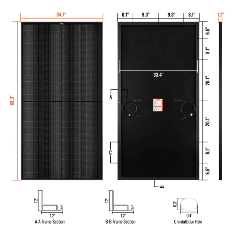 Rich Solar MEGA 335W PRO Solar Panel | 25-Year Output Warranty - ShopSolar: Complete Solar Kits + Lifetime Customer Support