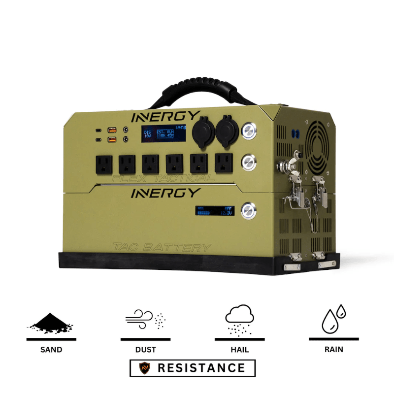 Inergy Flex Tactical 1,500 | EMP-Proof Solar Generator | 1,058Wh, -22F  Rated