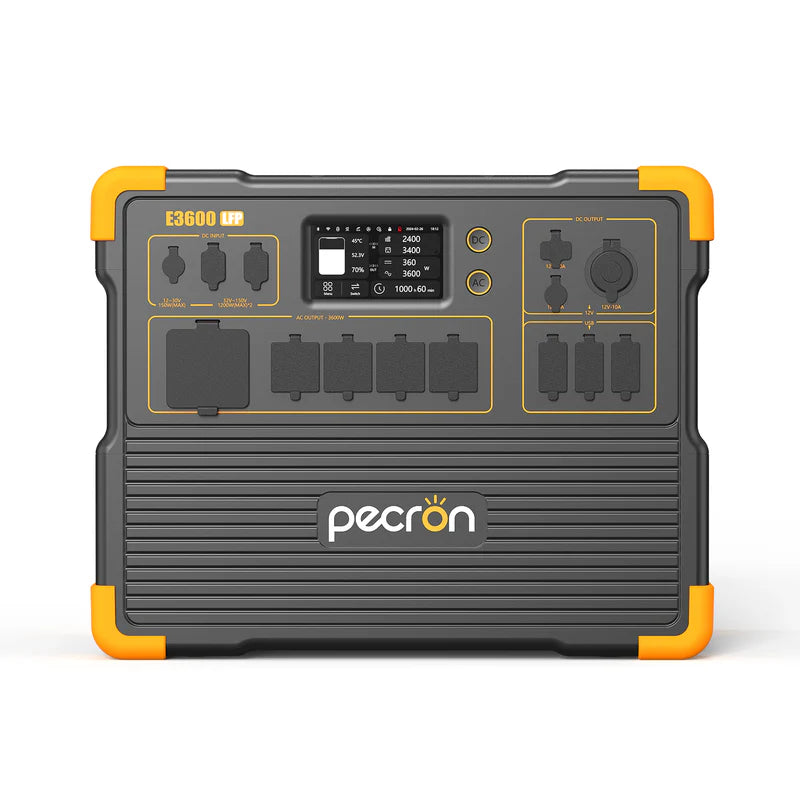 Pecron E3600 LFP 3,600W / 3,072Wh Portable Power Station + Choose Custom Solar Panel Bundle Option | 5-Year Warranty | Complete Solar Kit - ShopSolar.com