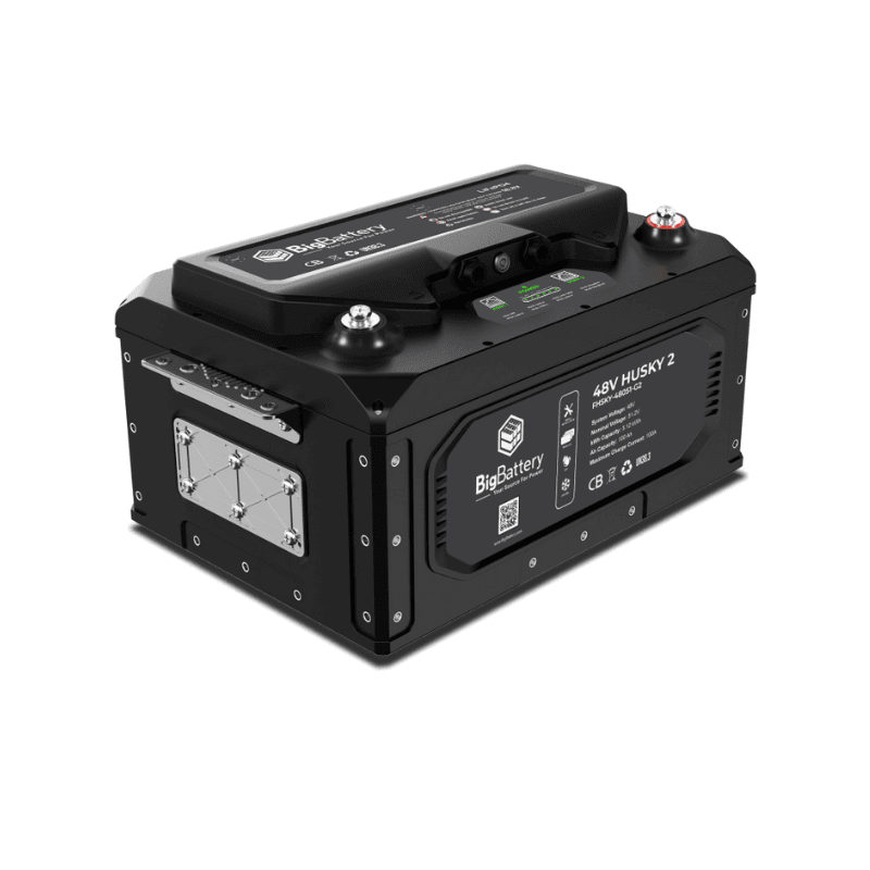 BigBattery HUSKY 2 PWR | 48V 5.12kWh LiFePO4 Battery | High Power | IP65 | Self-Heating | Golf Cart, UTV & Utility Ready | 10-Year Warranty - ShopSolar: Complete Solar Kits + Lifetime Customer Support