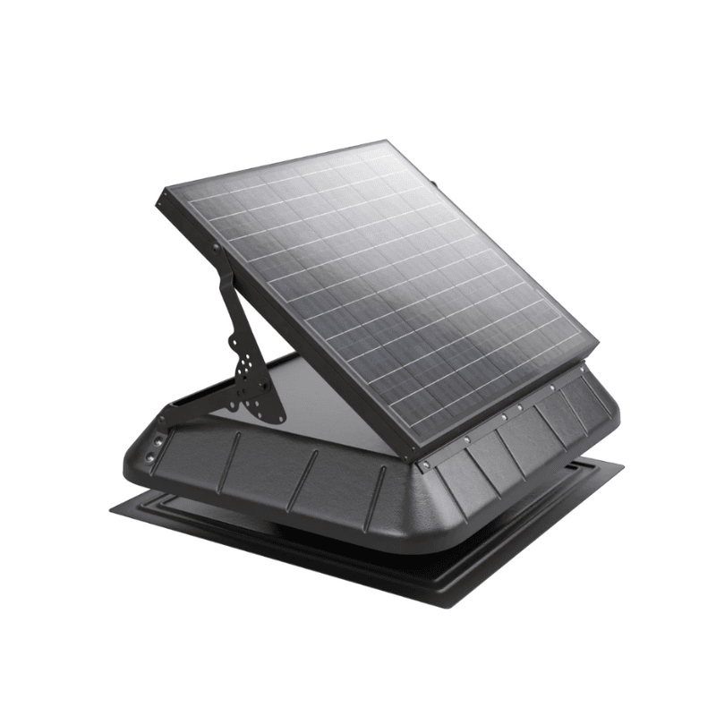 Sunrise Solar 45W Tilting Attic Fan | 2 Base Options | 25-Year Warranty
