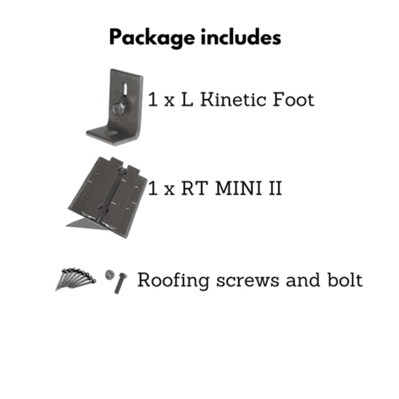 Roof Tech L-Foot Attachment Kit for RT MINI II | Complete Roof Mount Hardware | Rail-Free System Add-On | CSA Approved | Waterproof Seal - ShopSolar.com