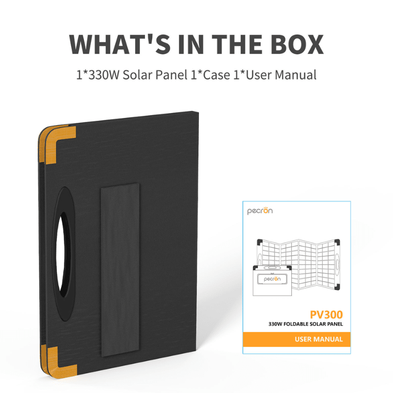 Pecron PV300 300W Portable Solar Panel | Monocrystalline | IP67 Waterproof | 22% Efficiency | Foldable & Flexible | Off-Grid Ready - ShopSolar: Complete Solar Kits + Lifetime Customer Support