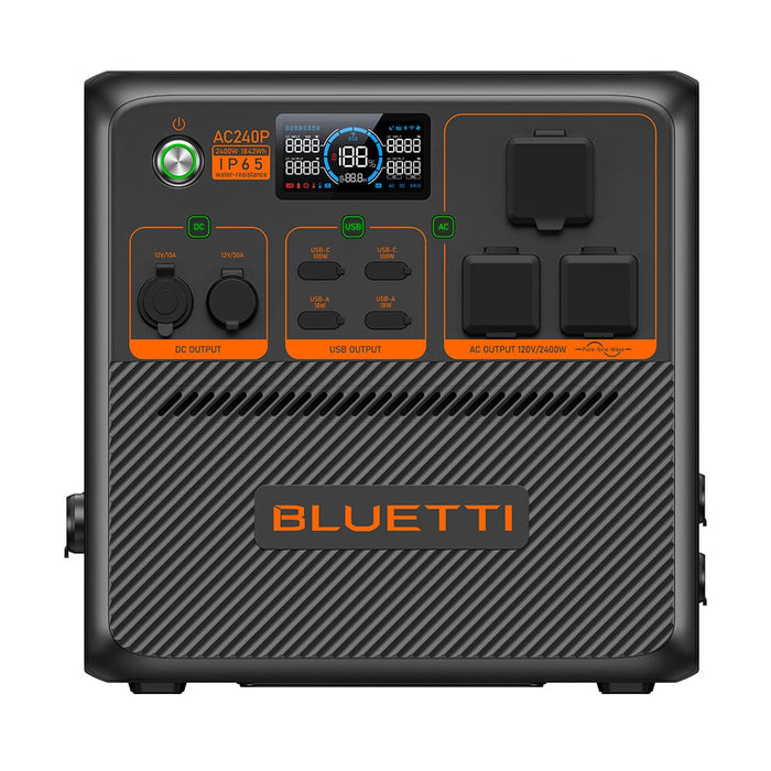 BLUETTI AC240P 2400W / 1536Wh Portable Power Station + Choose Your Custom Bundle Option | Complete Solar Generator Kit | 6-Year Warranty - ShopSolar.com
