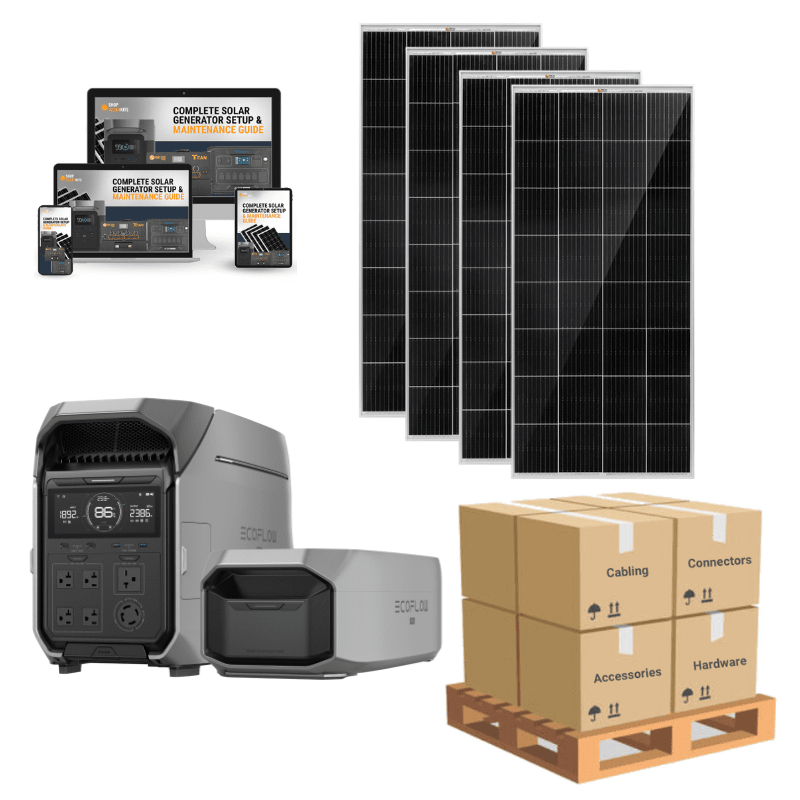 EcoFlow DELTA Pro 3 + Extra Battery + Solar Panels | 8,192Wh | 4,000W 120/240V | UL9540 Certified | 3 Solar Kit Options | 5-Year Warranty - ShopSolar: Complete Solar Kits + Lifetime Customer Support