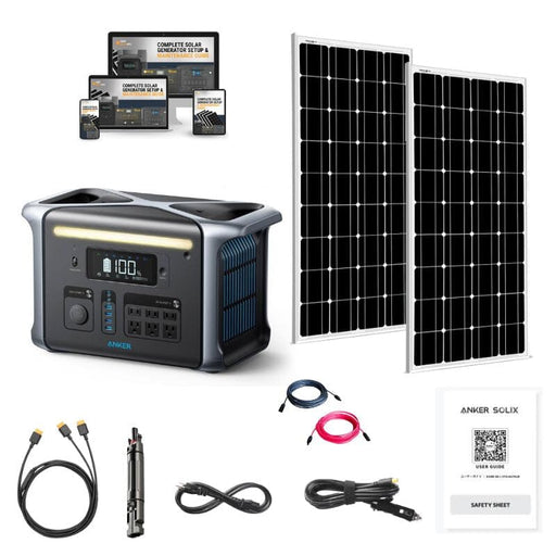 Anker SOLIX F1500 1536Wh / 1800W Portable Power Station + Choose Your Custom Bundle | Complete Solar Kit - ShopSolar.com