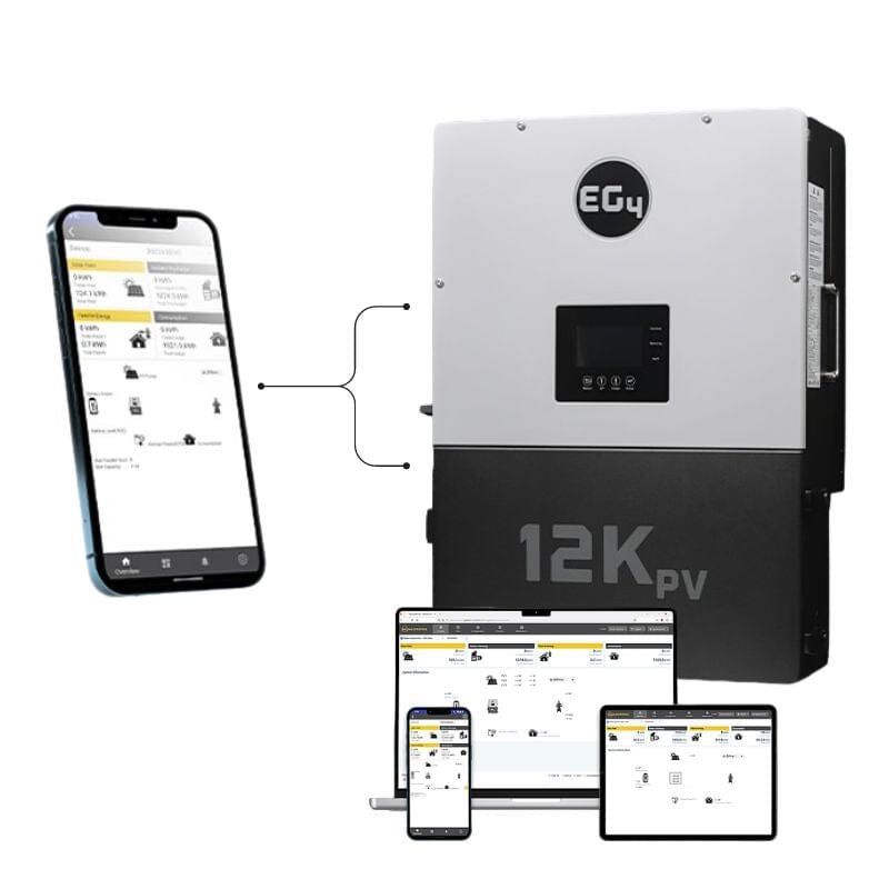 EG4 12K PV Hybrid Inverter | 48V | 12000W Input | 8000W Output | 120/240V Split Phase | RSD | All-In-One Hybrid Solar Inverter - ShopSolar.com