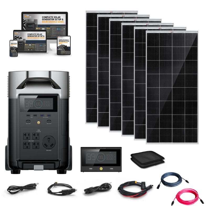 EcoFlow DELTA PRO 120V Solar Kits - 3,600Wh / 3,600W Portable Power Station + Choose Your Custom Bundle Option | Complete Solar Kit | 5-Year Warranty