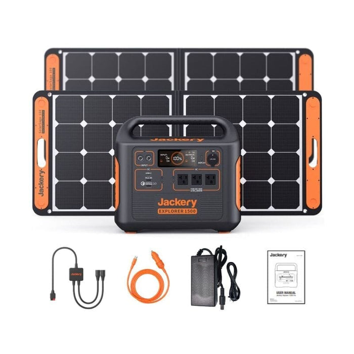 Jackery Explorer [1,500] - 1,534Wh / 1,800W Portable Power Station + Choose Your Custom Bundle | Complete Solar Kit - ShopSolar.com
