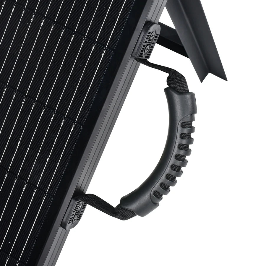 MEGA 200 Briefcase – 200 Watt 12V Portable Monocrystalline Solar Panel | Foldable Design + Kickstand | 25-Year Output Warranty - ShopSolar: Complete Solar Kits + Lifetime Customer Support