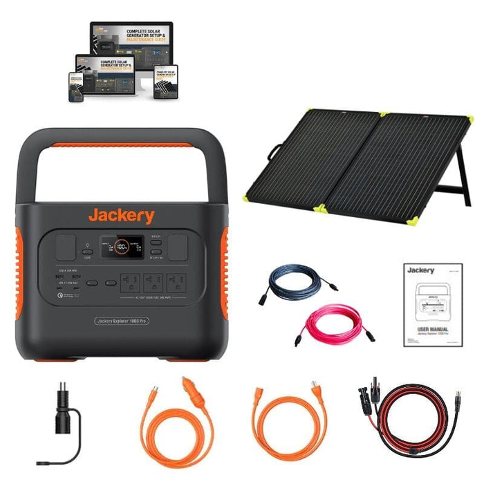 Jackery Explorer [1,000 PRO] - 1,002Wh / 1,000W Portable Power Station + Choose Your Custom Bundle | Complete Solar Kit - ShopSolar.com