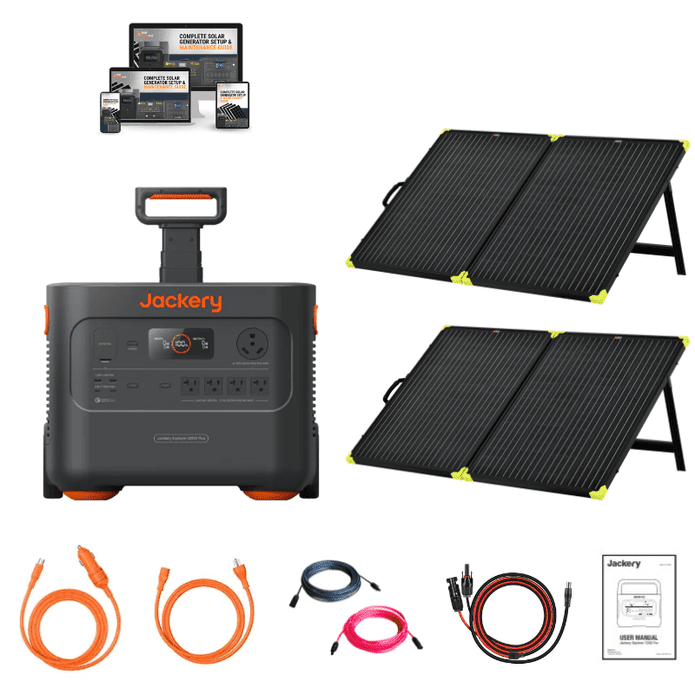 Jackery Explorer [2,000 PLUS] - 2,042Wh / 3,000W Portable Power Station + Choose Your Custom Bundle | Complete Solar Kit - ShopSolar.com