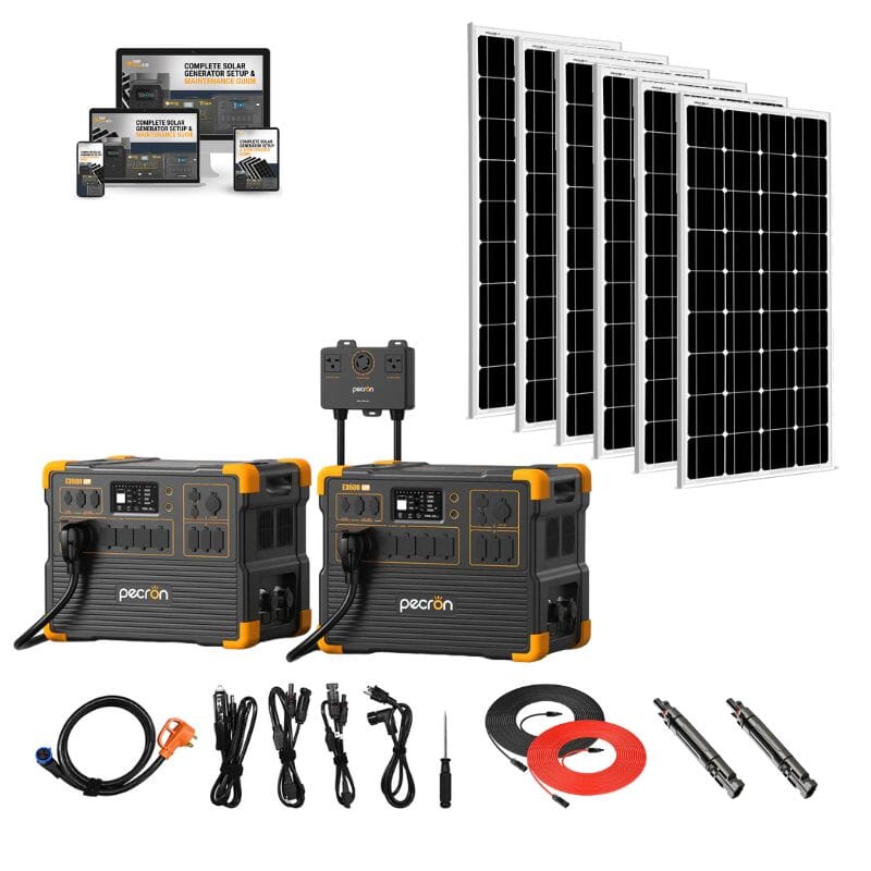 Pecron E3600 LFP 120V/240V Solar Kits - 7,200W Portable Power