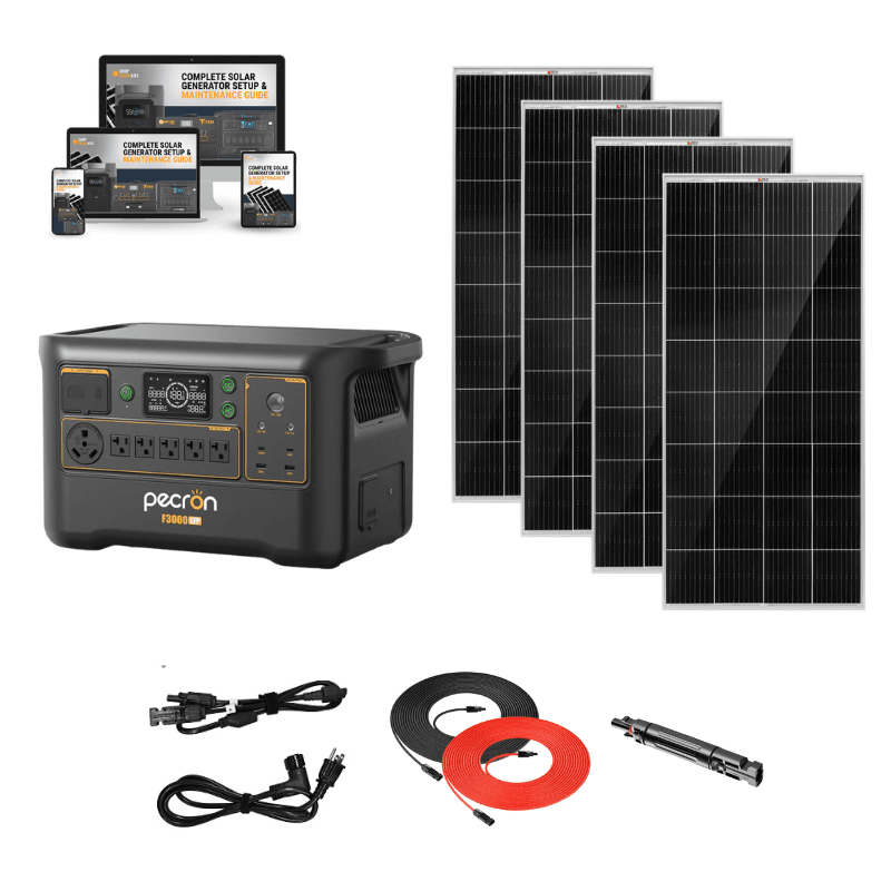 Pecron F3000 LFP Portable Power Station | 3,600W Inverter & 3,072Wh LiFePO4 | Fast Charging + Expandable | Solar & AC Recharge | 5-Year Warranty - ShopSolar: Complete Solar Kits + Lifetime Customer Support