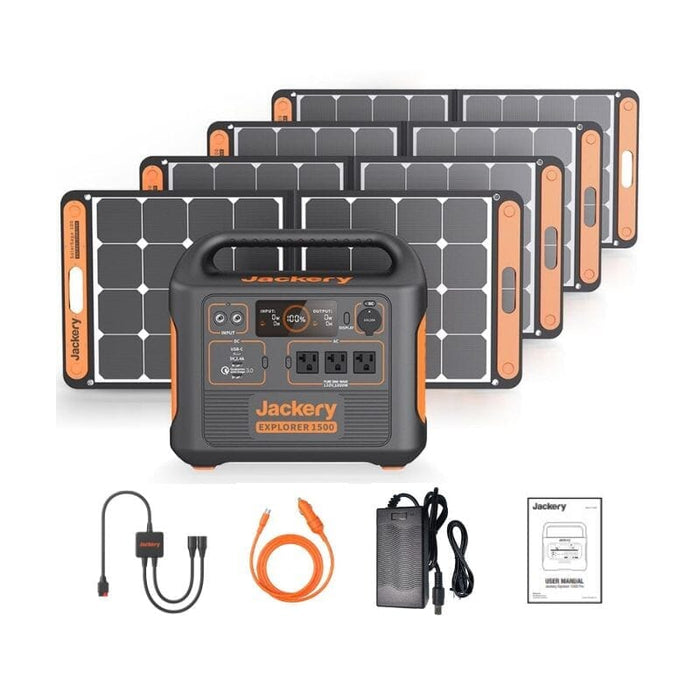 Jackery Explorer [1,500] - 1,534Wh / 1,800W Portable Power Station + Choose Your Custom Bundle | Complete Solar Kit - ShopSolar.com