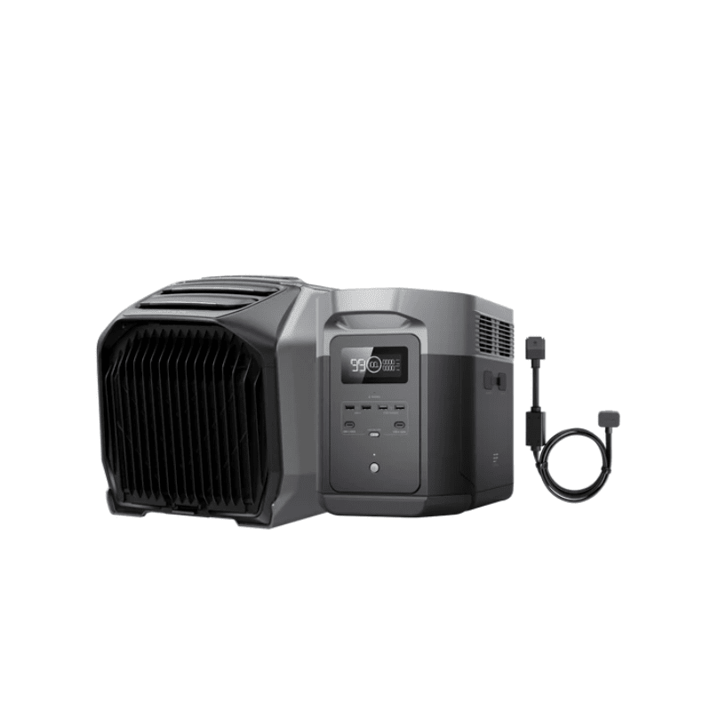 EcoFlow Wave 3 Portable Air Conditioner with Heater | 5,100 BTU Cooling + 6,100 BTU Heating | 8 Hrs Runtime | 5-Year Warranty - ShopSolar: Complete Solar Kits + Lifetime Customer Support