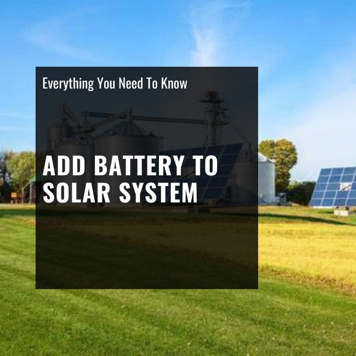 add battery to solar system