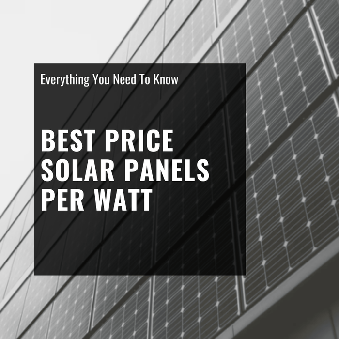 best price solar panels per watt