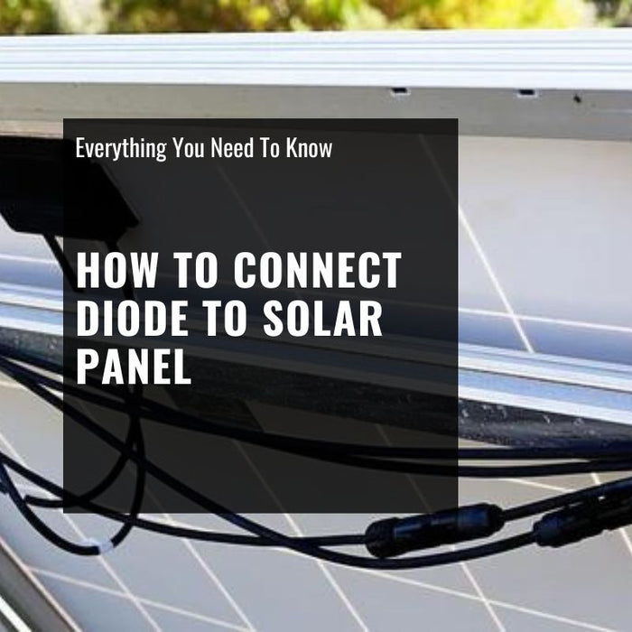 how to connect diode to solar panel