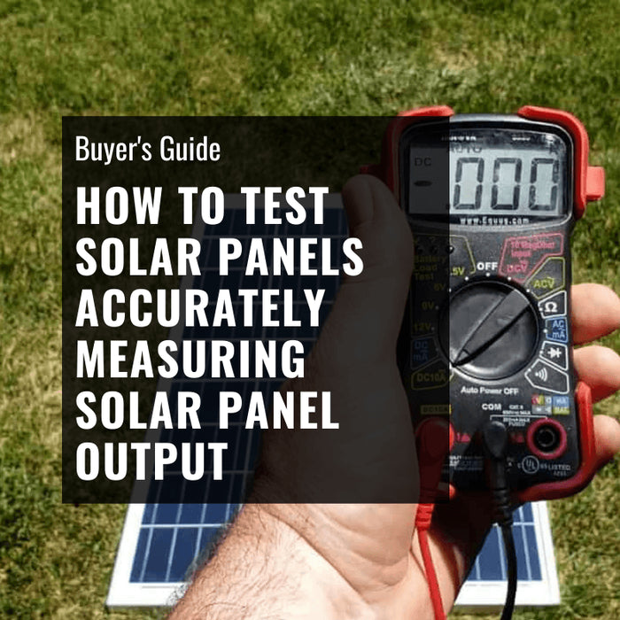 how to test solar panels