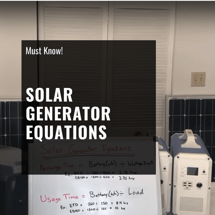 MUST KNOW Solar Generator Equations Learn How to Calculate EXACT Solar Generator Recharge Time & Run Time