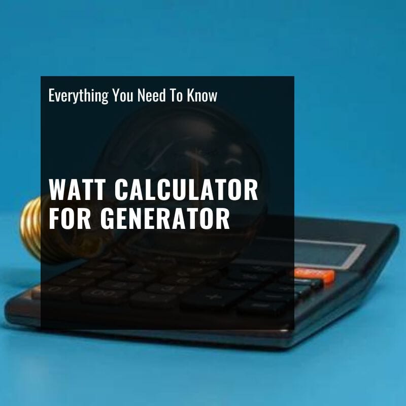 watt calculator for generator