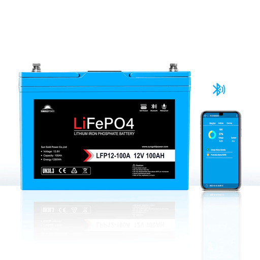 2 X 12V 100AH LiFePO4 Deep Cycle Lithium Battery / Bluetooth /Self-heating  / IP65