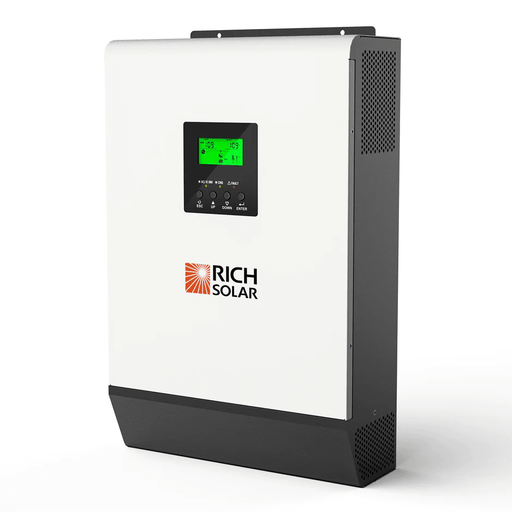 Rich Solar Hybrid Off-Grid Inverter | 2400W 24V 120A Output + 2.4kW Solar Input | 80A MPPT Charge Controller (Grid Feedback Optional) - ShopSolar.com