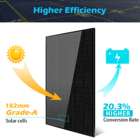 SunGold Power 370W Monocrystalline Solar Panels | All Black | Mono PERC Half-Cut | 20.3% Module Efficiency - ShopSolar.com