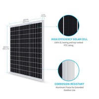 Renogy 50 Watt 12 Volt Monocrystalline Solar Panel - ShopSolar.com