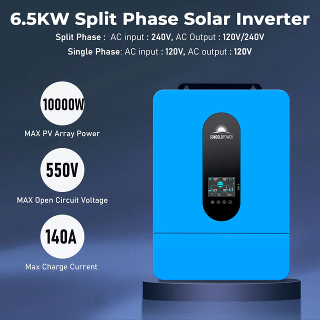 Sungold 6.5KW 48V Split Phase Solar Inverter SPH6548P - ShopSolar.com