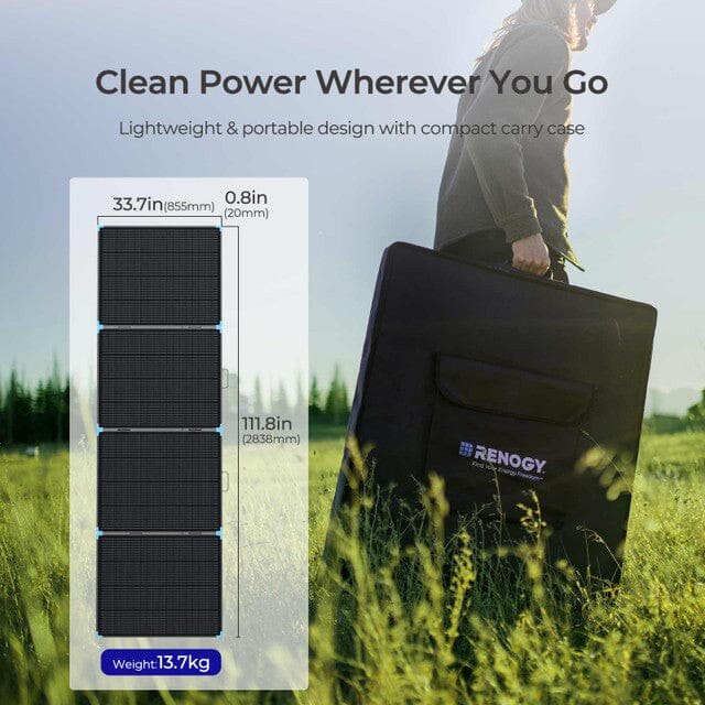 Renogy Lightweight Portable Solar Suitcase | 220W | 400W - ShopSolar.com