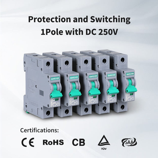 Renogy 10A/16A/32A/50A/63A 1P DC Miniature Circuit Breaker - ShopSolar.com