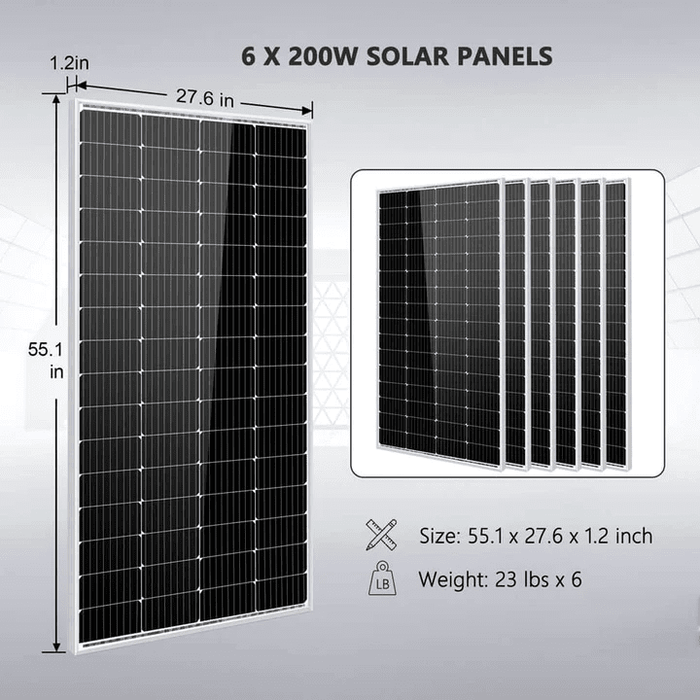 SunGold Power - Off-Grid Solar Kit 5,000W 48Vdc 120V 5.12kWh Powerwall Battery 6 x 200 Watts Solar Panels SGM-5K5E - ShopSolar.com