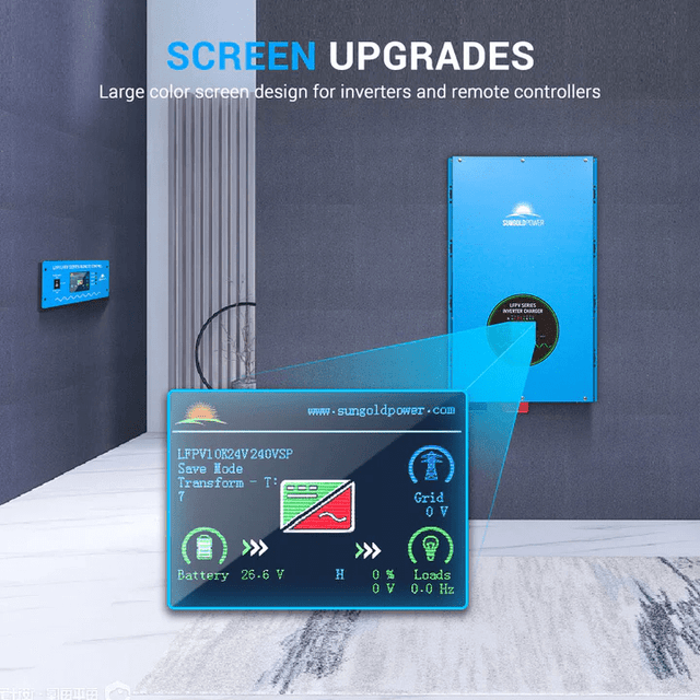 SunGold Power 10000W 24V Split Phase Pure Sine Wave Solar Inverter Charger - ShopSolar.com