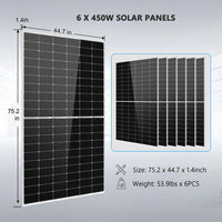 Sungold Complete off Grid Solar Kit 6500W 48V 120V/240V output 10.24KWH Lithium Battery 2700 Watt Solar Panel SGK-65PRO - ShopSolar.com