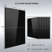 SunGold Power - Off-Grid Solar Kit 8,000W 48VDC 120V/240V LifePO4 10.24kWh Lithium Battery 8 x 415 Watts Solar Panels SGR-8K10E - ShopSolar.com