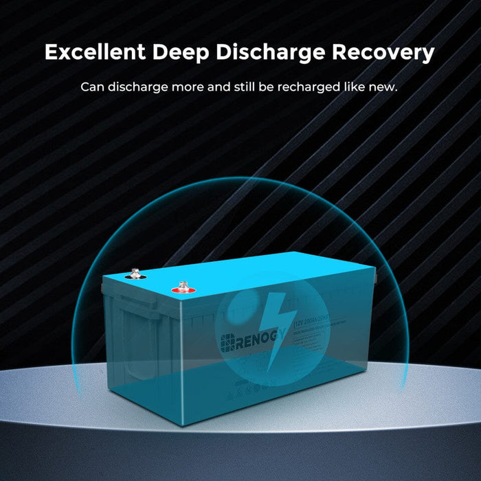 Renogy Deep Cycle AGM Battery 12 Volt 200Ah - ShopSolar.com