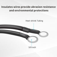 Renogy Battery to Charge Controller Tray Cables for 3/8 in Lugs - ShopSolar.com