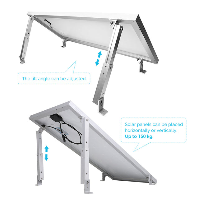 Renogy Solar Panel Flat Roof Tilt Mount - ShopSolar.com